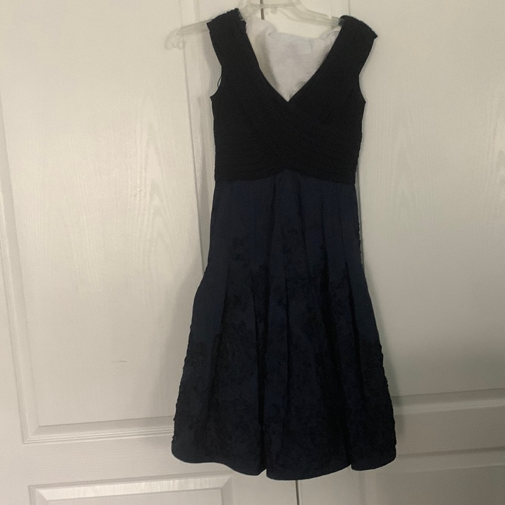 Navy  Party Dress with Embellished Skirt